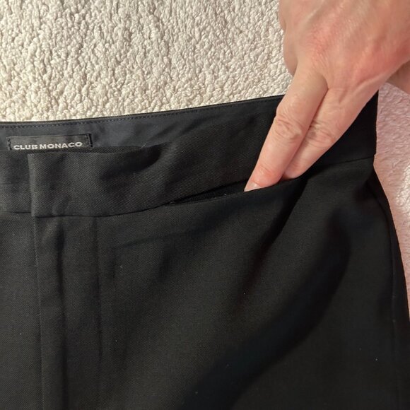 Club Monaco black wool straight leg pants - Picture 6 of 12